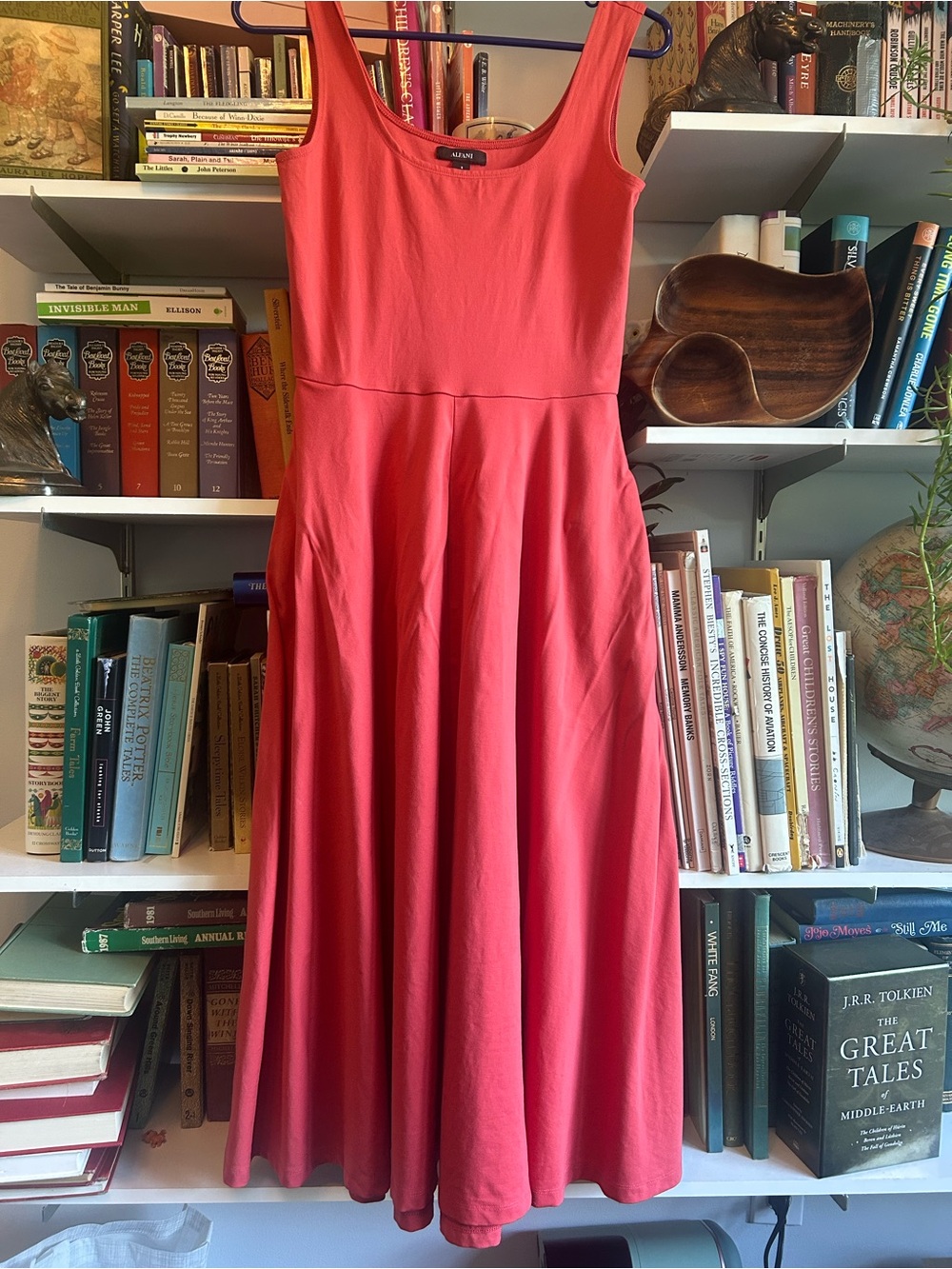 Alfani Coral-Pink Sleeveless Maxi Dress